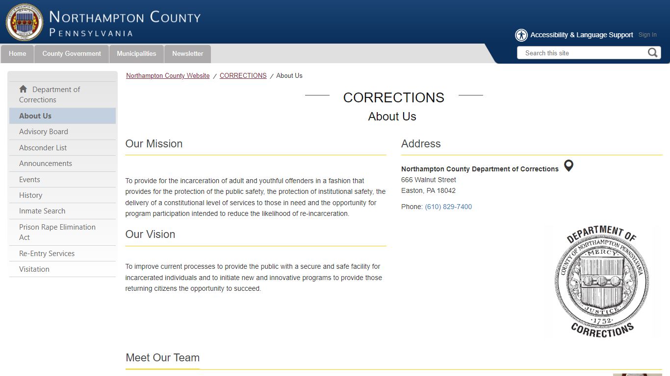 About Us - Northampton County, Pennsylvania